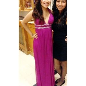 Long Red Violet Dress Sz Small